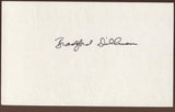 Bradford Dillman Signed Index Card Autographed 1993 Autographed 