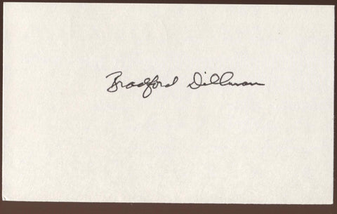 Bradford Dillman Signed Index Card Autographed 1993 Autographed 