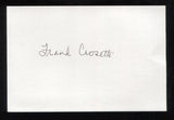 Frank Crosetti Signed 4 x 6 Inch Index Card Autographed Baseball Signature