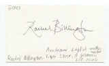 Rachel Billington Signed 3x5 Index Card Autographed Signature Author Writer