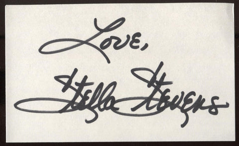 Stella Stevens Signed Index Card Signature Vintage Autograph AUTO 