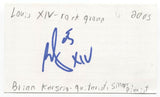 Louis XIV - Brian Karscig Signed 3x5 Index Card Autographed Signature Singer
