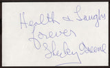 Shecky Greene Signed Index Card Signature Vintage Autographed AUTO 