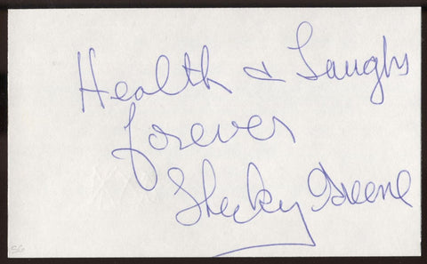 Shecky Greene Signed Index Card Signature Vintage Autographed AUTO 