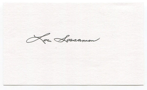 Louis Sossamon Signed 3x5 Index Card Autographed NFL Football New York Yankees