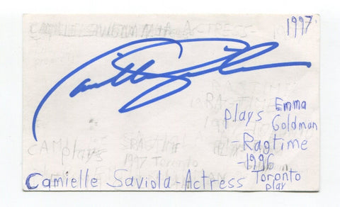 Camille Saviola (d.2021) Signed 3x5 Index Card Autographed Entourage Star Trek