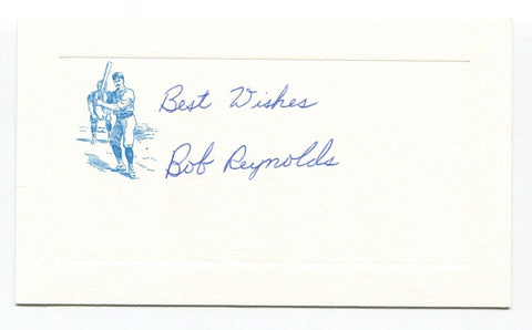 Bob Reynolds Signed Card Autograph Baseball MLB Roger Harris Collection
