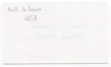 Mark Brown Signed 3x5 Index Card Autographed Nasa Astronaut STS-28 STS-48