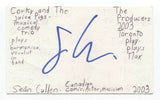 Sean Cullen Signed 3x5 Index Card Autographed Voice Actor Comedian