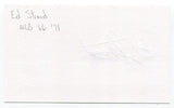 Ed Stroud Signed 3x5 Index Card Autographed MLB Baseball Washington Senators