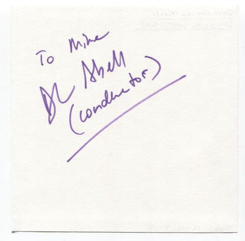 David Charles Abell Signed Page Autographed Signature Inscribed "To Mike" 