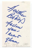 Heather Bishop Signed 3x5 Index Card Autographed Signature Musician Folk Singer