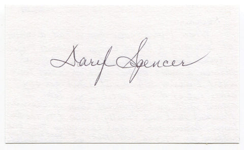 Daryl Spencer Signed 3x5 Index Card Autographed Baseball New York Giants