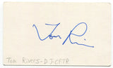 Tom Rivers Signed 3x5 Index Card Autographed Radio DJ CFTR