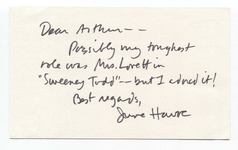 June Havoc Signed 3x5 Index Card Autographed Actress Signature