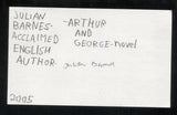 Julian Barnes Signed 3x5 Index Card Autographed Signature Author