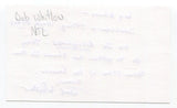 Bob Whitlow Signed 3x5 Index Card Autograph Football NFL Chicago Bears