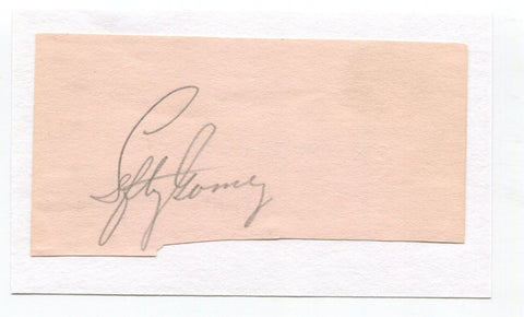 Lefty Gomez Signed Cut Index Card Autographed Baseball MLB HOF New York Yankees