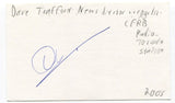 Dave Trafford Signed 3x5 Index Card Autographed Canadian News Reporter