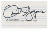 Christina Sajous Signed 3x5 Index Card Autographed Signature Actress 