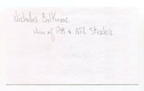 Nicholas Bolkovac Signed 3x5 Index Card Autographed Pittsburgh Steelers