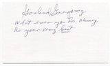 Garland Gregory Signed 3x5 Index Card Autographed Football San Francisco 49ers