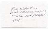 Billy Wilson Signed 3x5 Index Card Autograph Football NFL San Francisco 49ers