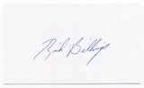 Rich Billings Signed 3x5 Index Card Autographed Washington Senators Debut 1968