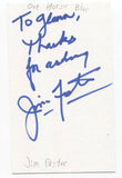 One Horse Blue - Jim Foster Signed 3x5 Index Card Autographed Signature