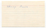 Johnny Moore Signed 3x5 Index Card Autographed MLB Baseball 1930s Chicago Cubs