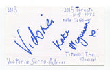 Victoria Serra Signed 3x5 Index Card Autographed Actress Doctors