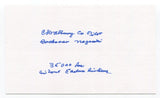 Charles "Don" Albury Signed 3x5 Index Card B-29 Copilot WWII Army
