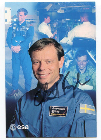 Christer Fuglesang Signed Photo Postcard Autographed Space Astronaut