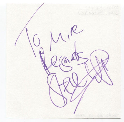 Steve Wright Signed Album Page Autographed Signature "To Mike" Radio DJ