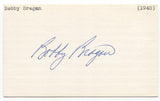 Bobby Bragan Signed 3x5 Index Card Baseball Autographed Philadelphia Phillies