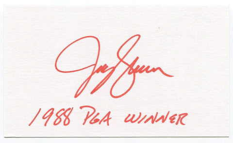 Jeff Sluman Signed 3x5 Index Card Autographed Golf 1988 PGA Champion Golfer