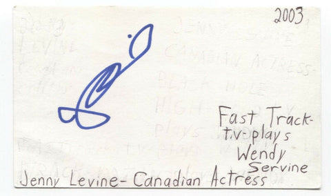 Jenny Cooper Signed 3x5 Index Card Autographed Signature (Levine) Grey's Anatomy