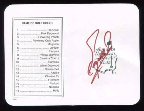 Fuzzy Zoeller Signed Masters Scorecard Autographed Golf Augustus Signature