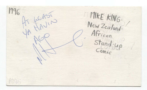 Mike King Signed 3x5 Index Card Autographed Signature Comedian Comic Actor