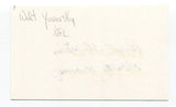 Walt Yowarsky Signed 3x5 Index Card Autographed Football NFL Washington Redskins