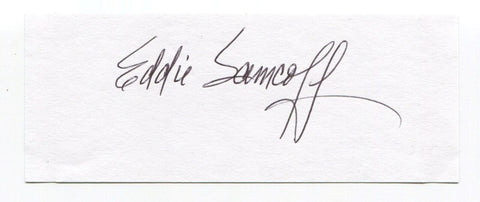 Ed Samcoff Signed Cut Index Card Autographed Baseball Signature 1951 Athletics