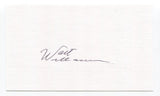 Walt Williams Signed 3x5 Index Card Autograph Baseball MLB New York Yankees