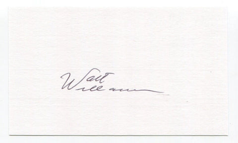 Walt Williams Signed 3x5 Index Card Autograph Baseball MLB New York Yankees