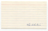 Mel Hoderlein Signed 3x5 Index Card Baseball Autographed Signature