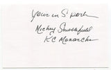 Mickey Stubblefield Signed 3x5 Index Card Autographed Kansas City Monarchs