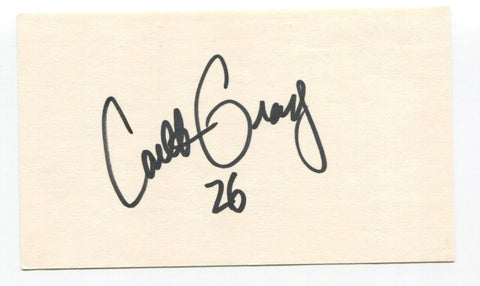 Carlton Gray Signed Index Card Autographed Football NFL Seattle Seahawks