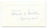 Frank Ellis Smith Signed Card Autographed Signature Politician