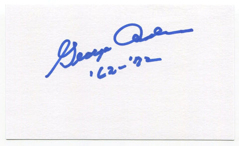 George Andrie Signed 3x5 Index Card Autographed Dallas Cowboys Super Bowl VI