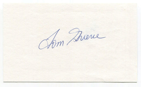 Tom Grieve Signed 3x5 Index Card Autographed MLB Baseball Senators Rangers