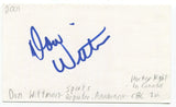 Don Wittman Signed 3x5 Index Card Autographed Signature Sportscaster Canada HOF